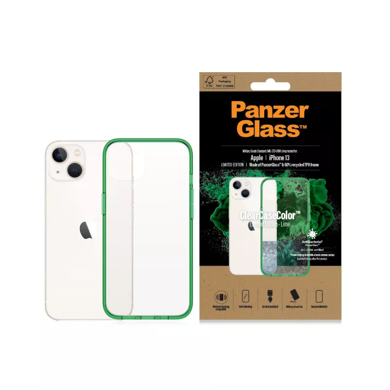 ClearCaseColor Case PanzerGlass Apple iPhone 13 Lime 0334