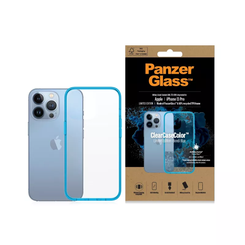 osłona PanzerGlass ClearCaseColor iPhone 13 Pro Bondie niebieski