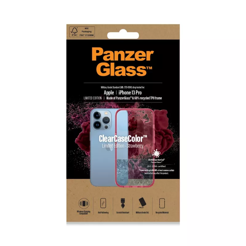 ClearCaseColor Apple iPhone 13 Pro Strawberry PanzerGlass