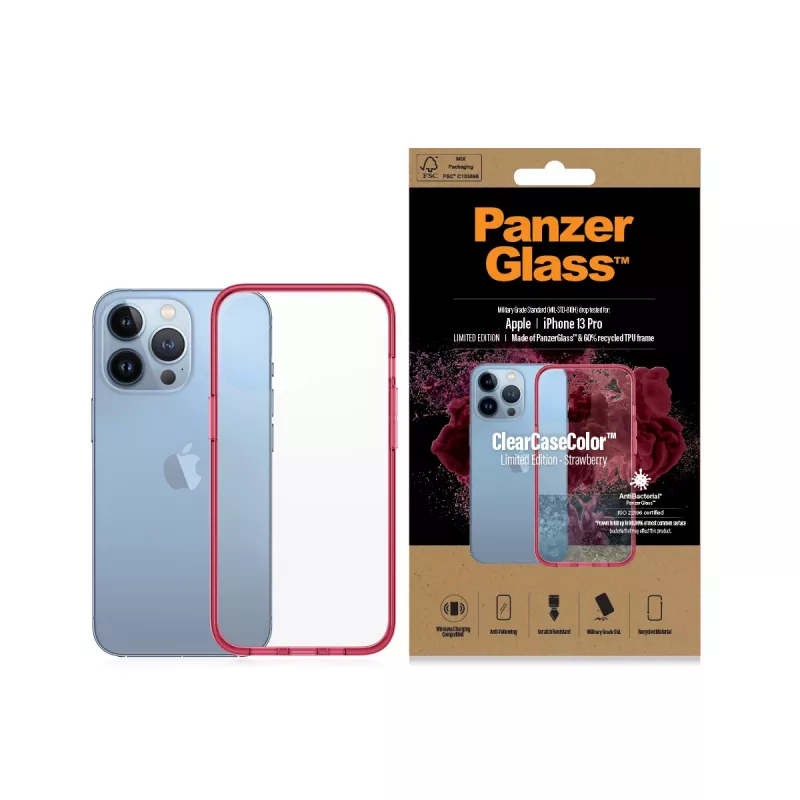 ClearCaseColor Apple iPhone 13 Pro Strawberry PanzerGlass