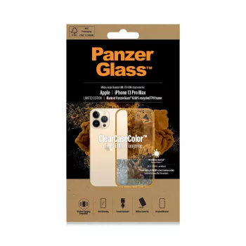 Ochronne etui ClearCase Color PanzerGlass na iPhone 13 Pro Max 6,7 cala — PET i szkło hartowane, pomarańczowe