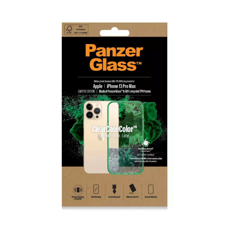 PanzerGlass ® ClearCaseColor™ iPhone 13 Pro Max - limonkowy