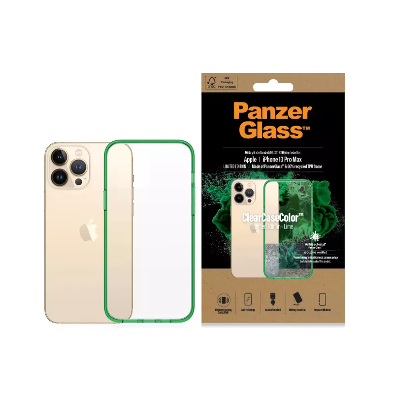 PanzerGlass ® ClearCaseColor™ iPhone 13 Pro Max - limonkowy