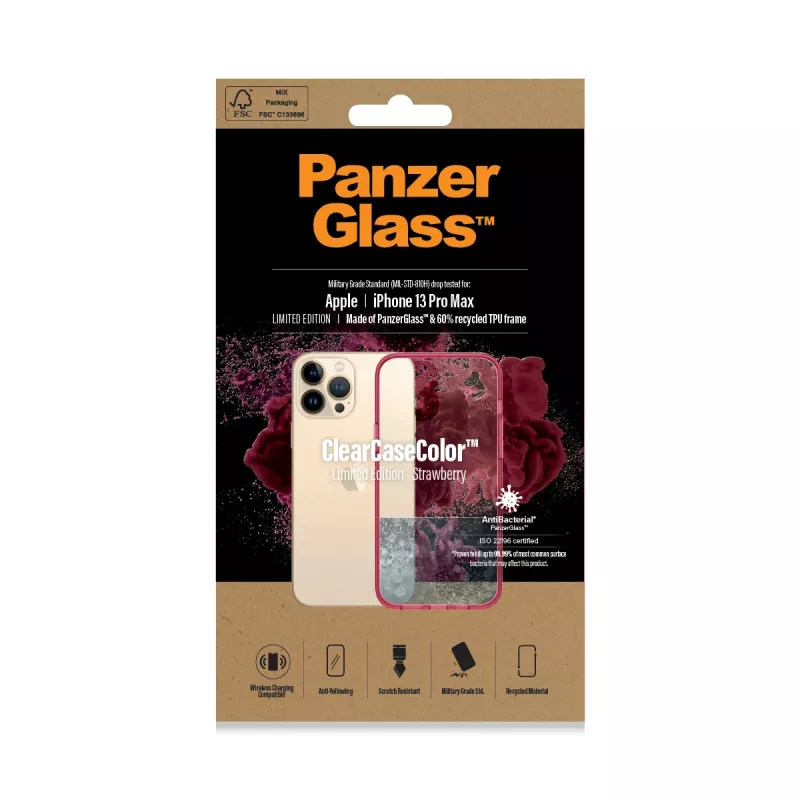 ClearCaseColor Apple iPhone 13 Pro Max Truskawkowy PanzerGlass