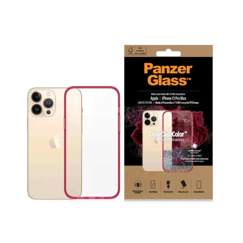 ClearCaseColor Apple iPhone 13 Pro Max Truskawkowy PanzerGlass