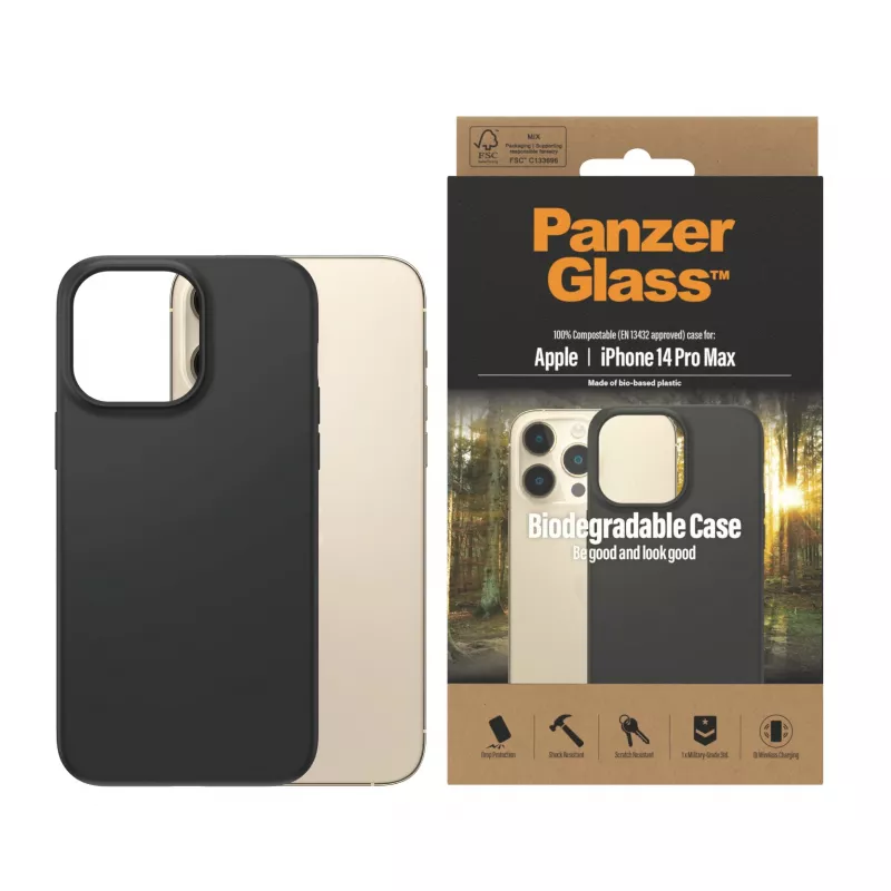 PanzerGlass ® biodegradowalne etui Apple iPhone 14 Pro Max | czarny