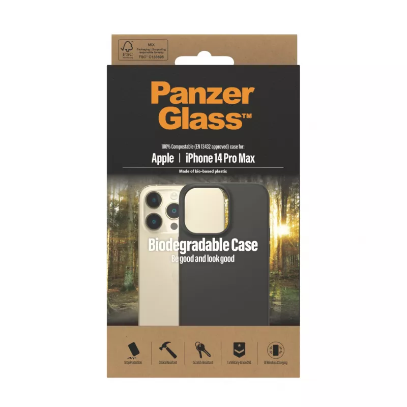 PanzerGlass ® biodegradowalne etui Apple iPhone 14 Pro Max | czarny