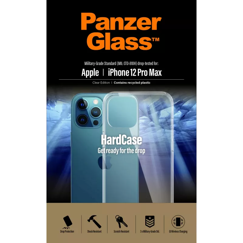 PanzerGlass ® HardCase Transparent iPhone 12 Pro Max, etui, Apple, Apple - iPhone 12 Pro Max, przezroczysty