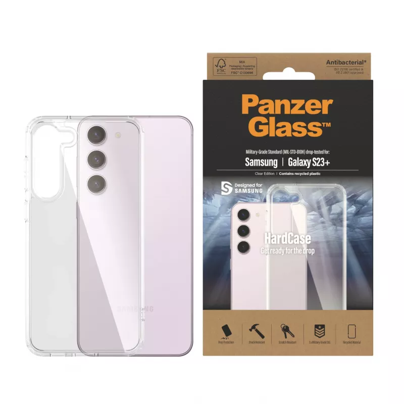 PanzerGlass ® HardCase Transparent Samsung Galaxy S23+, Cover, Samsung, Samsung - Galaxy S23+, Transparent