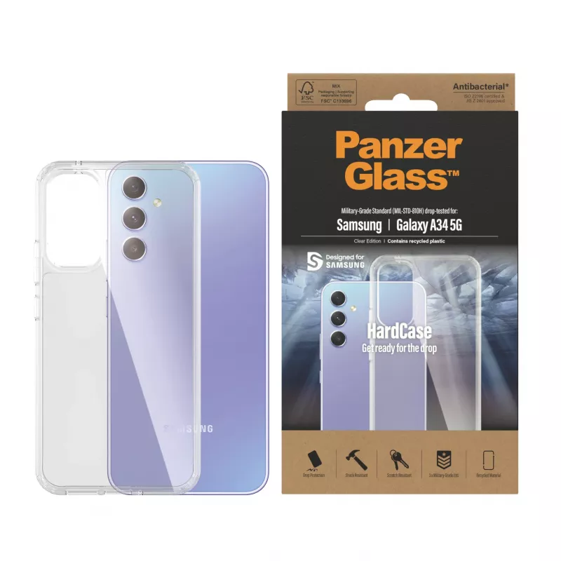 PanzerGlass ® HardCase Transparent Samsung Galaxy A34 5G, Cover, Samsung, Samsung - Galaxy A34 5G, Transparent