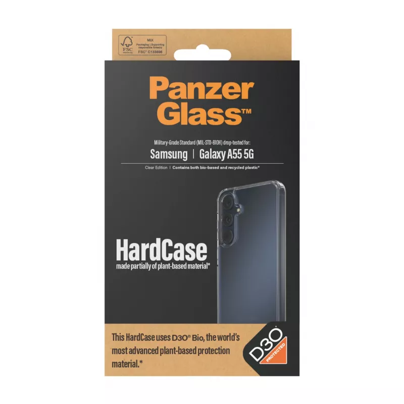 PanzerGlass® HardCase Transparent z D3O® Samsung Galaxy A55 5G