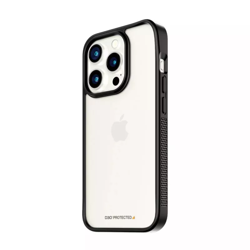 PanzerGlass ® ClearCase Transparent w. Czarny Frame & D3O® iPhone 15 Pro