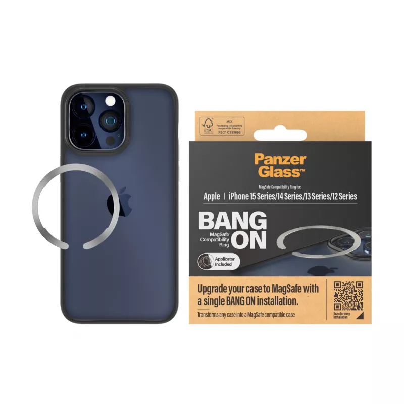 osłona PanzerGlass Bang On MagSafe Compatibility Ring do iPhone 12 13 14 15 Transparent