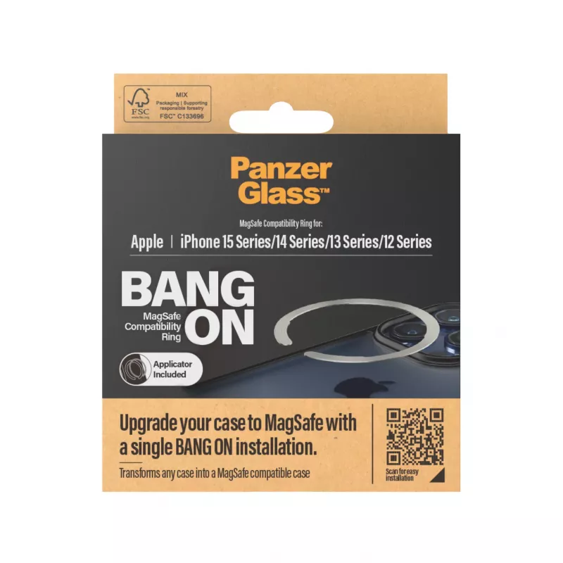 osłona PanzerGlass Bang On MagSafe Compatibility Ring do iPhone 12 13 14 15 Transparent