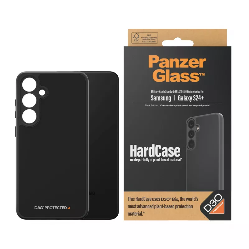 PanzerGlass ® HardCase Czarny z D3O® Samsung Galaxy S24+, osłona, Samsung, Samsung - Galaxy S24 Plus, Czarny