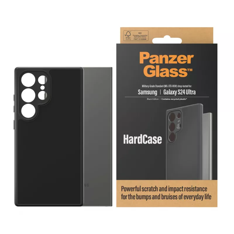 PanzerGlass ® HardCase Czarny Samsung Galaxy S24 Ultra, Etui, Samsung, Samsung - Galaxy S24 Ultra, Czarny
