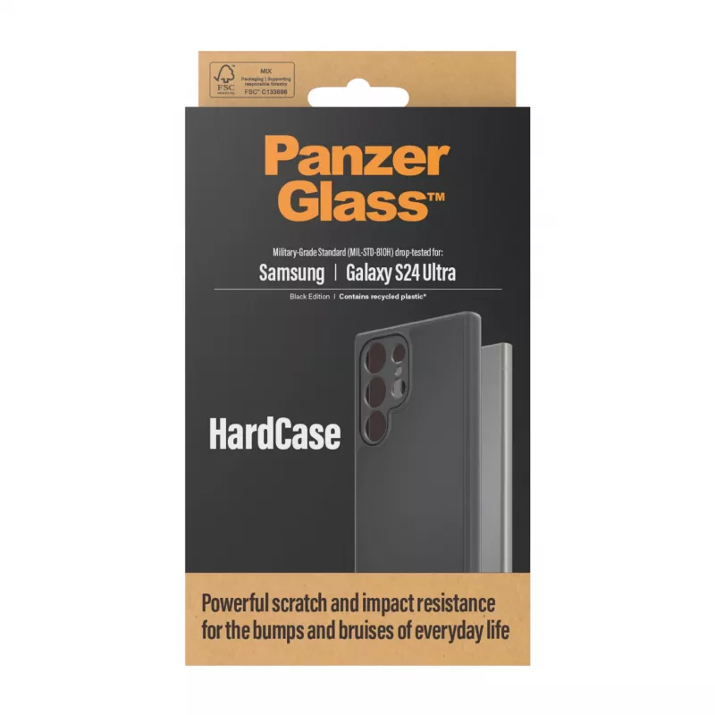 PanzerGlass ® HardCase Czarny Samsung Galaxy S24 Ultra, Etui, Samsung, Samsung - Galaxy S24 Ultra, Czarny