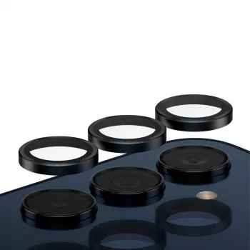 Osłona obiektywu aparatu PanzerGlass Hoops dla Samsung Galaxy A35 5G, szkło hartowane, czarna ramka