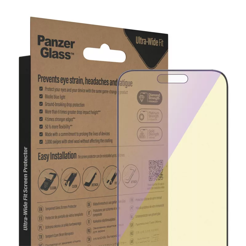 PanzerGlass ® Anti-niebieski light Ochrona ekranu iPhone 14 Pro Max | Ultra-Wide Fit z EasyAligner