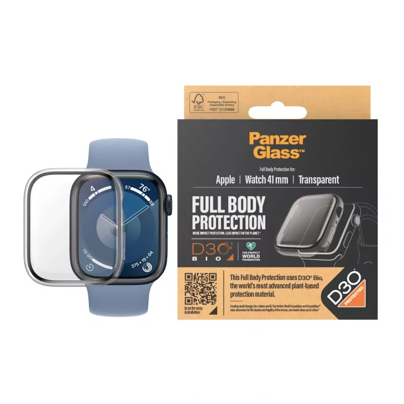PanzerGlass Ochrona ekranu Full Body Apple Watch Series 9 41mm przezroczysty