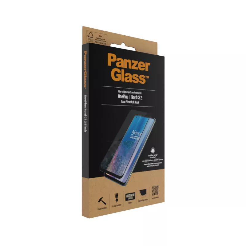 Folia ochronna na ekran PanzerGlass OnePlus Nord 2 CE Scratch Shock Anti-bacterial
