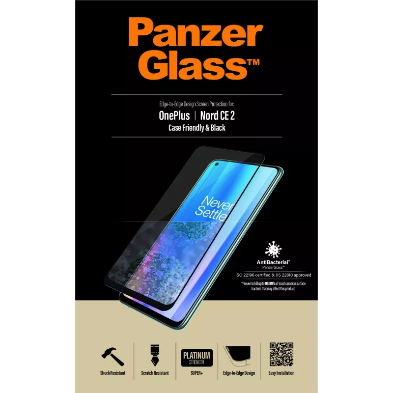 Folia ochronna na ekran PanzerGlass OnePlus Nord 2 CE Scratch Shock Anti-bacterial