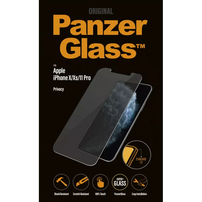 PanzerGlass ® Osłona ekranu prywatności iPhone 11 Pro | Xs | X | Standard Fit