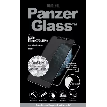 PanzerGlass ® szkiełko ochronne z filtrem prywatyzującym iPhone 11 Pro | zdobione kryształkami Swarovski® | krawędź do krawędzi