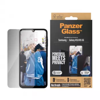 PanzerGlass ® Osłona prywatności ekranu Samsung Galaxy A15 | A15 5G | Ultra-Wide Fit z EasyAligner