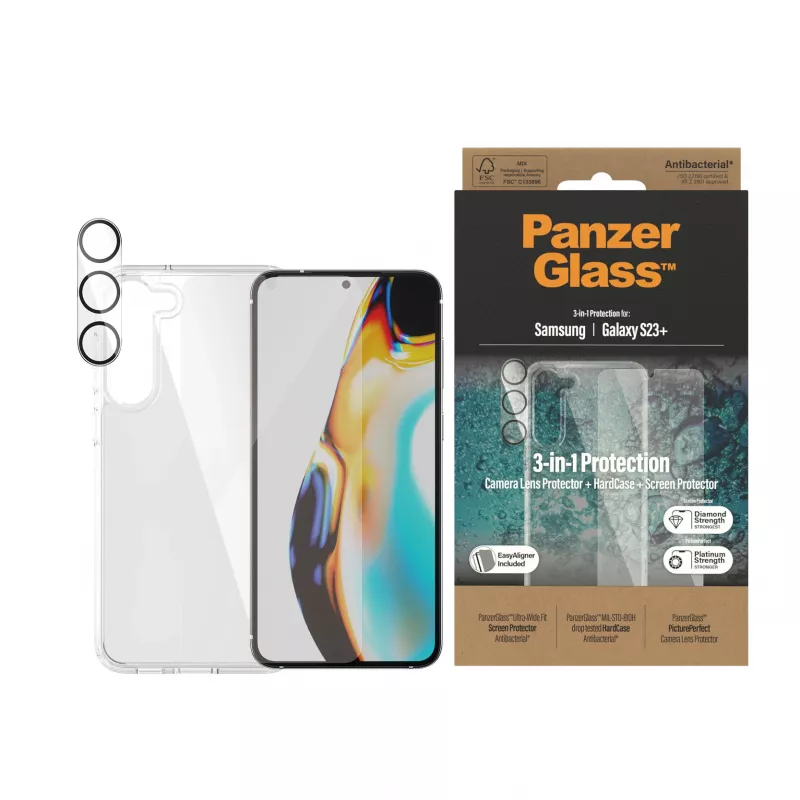PanzerGlass Booklet etui do iPhone 14 Pro 6,1 cala — ochronne etui z klapką, czarno-białe