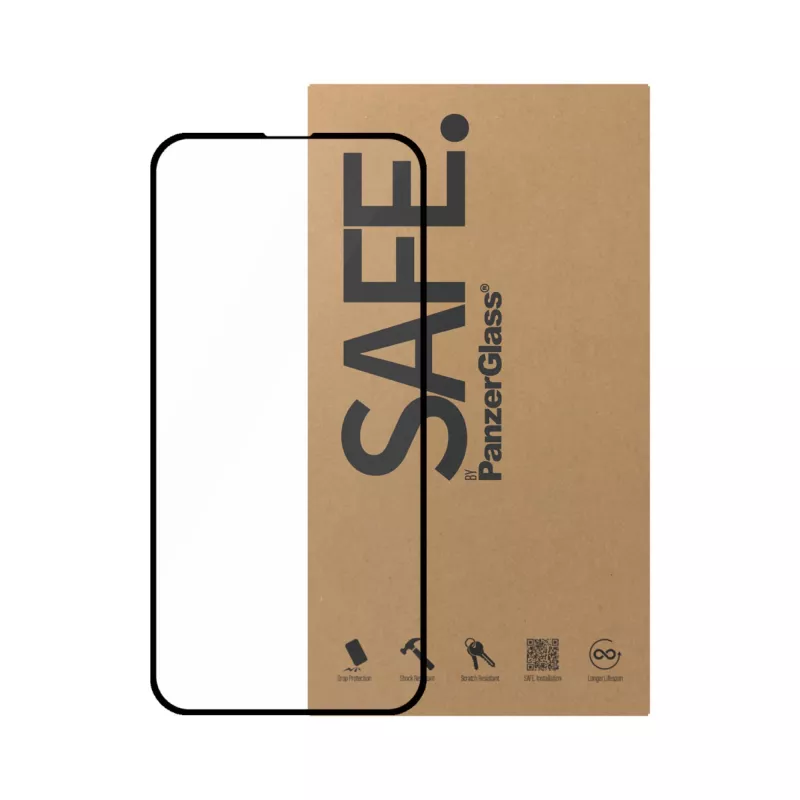 PanzerGlass SAFE. by ® Ochrona ekranu iPhone 14 | 13 | 13 Pro | Ultra-Wide Fit | BULK