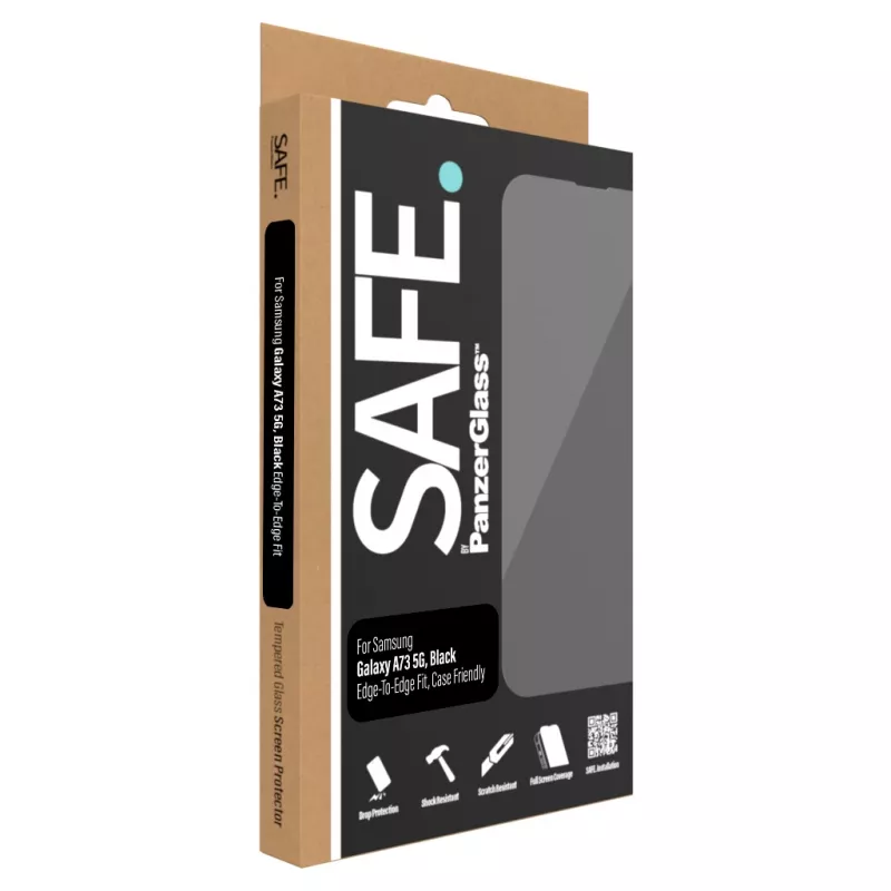 Szkło hartowane PanzerGlass SAFE do Samsung Galaxy A73 5G — odporne na zarysowania i wstrząsy, sucha aplikacja, przezroczyste