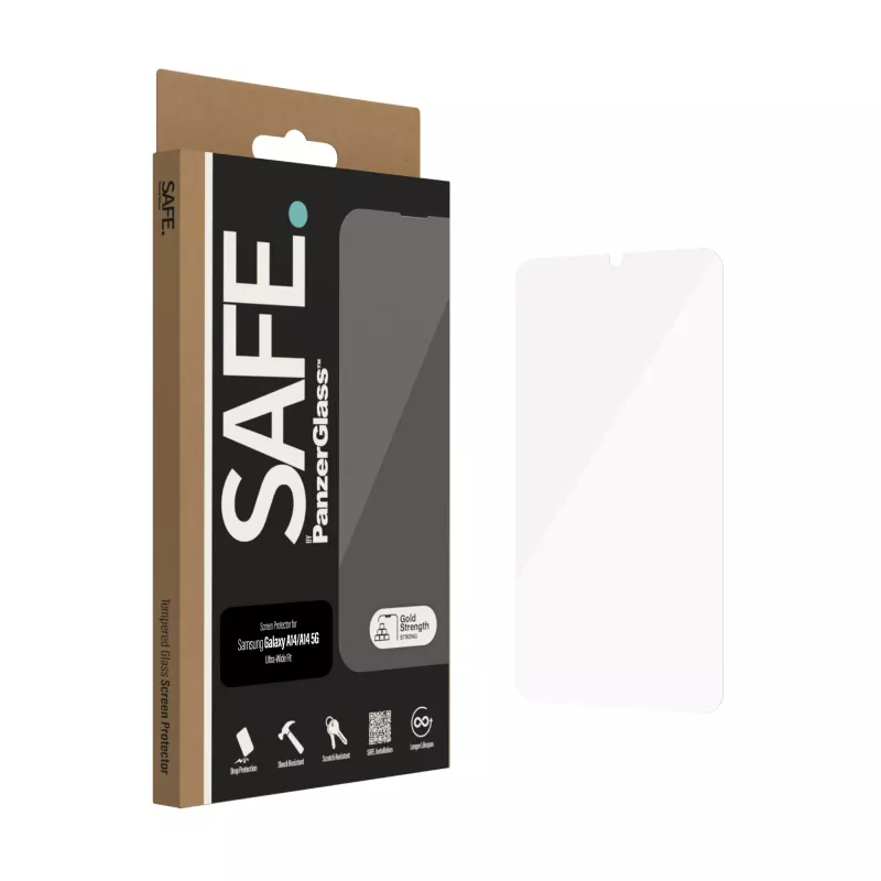 PanzerGlass SAFE. by ® Ochrona ekranu Samsung Galaxy A14 | A14 5G | Ultra-Wide Fit