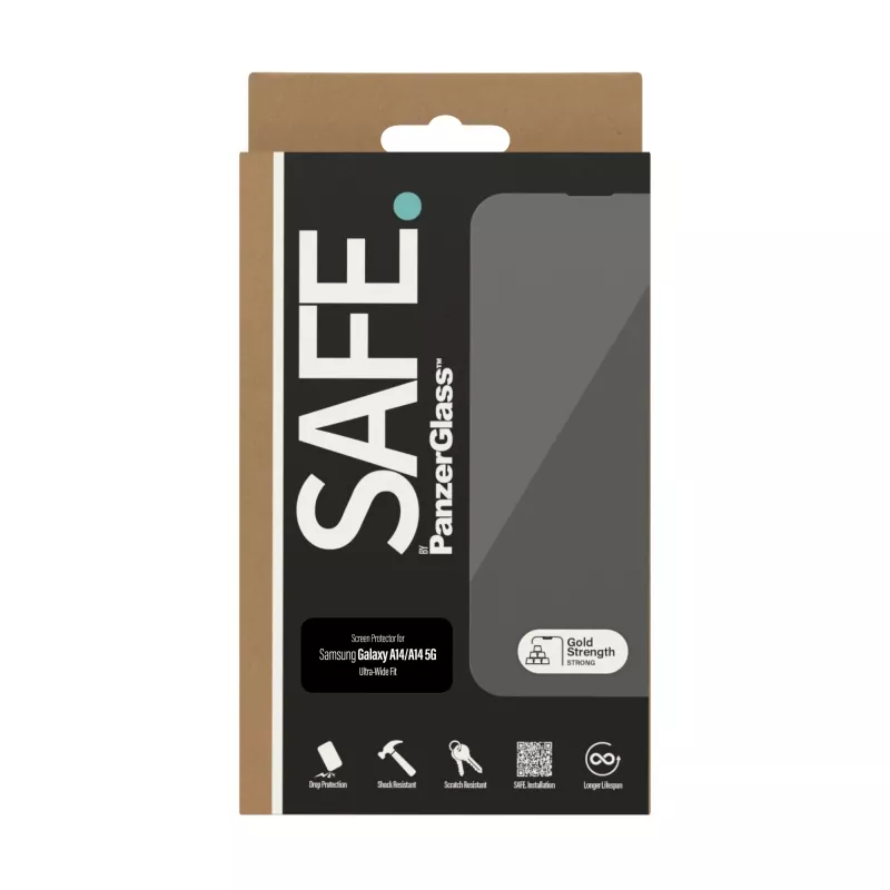 PanzerGlass SAFE. by ® Ochrona ekranu Samsung Galaxy A14 | A14 5G | Ultra-Wide Fit
