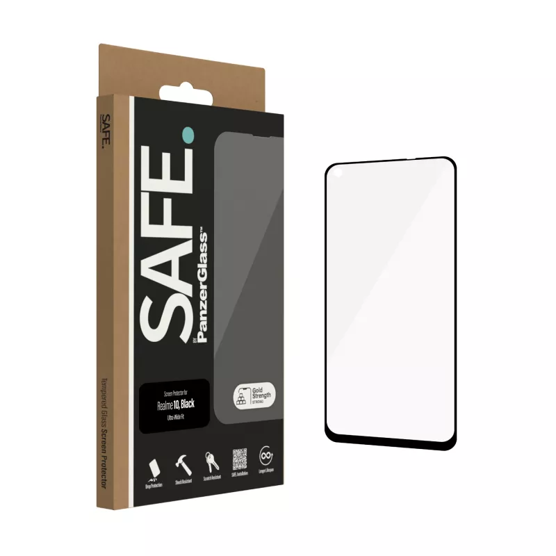 PanzerGlass SAFE hartowane szkło ochronne do Realme 10 — Ultra-Wide Fit, czarne