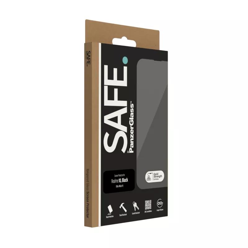 PanzerGlass SAFE hartowane szkło ochronne do Realme 10 — Ultra-Wide Fit, czarne