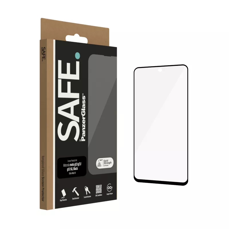 PanzerGlass SAFE. by ® Osłona ekranu Motorola moto g13 | g23 | g53 5G | Ultra-Wide Fit