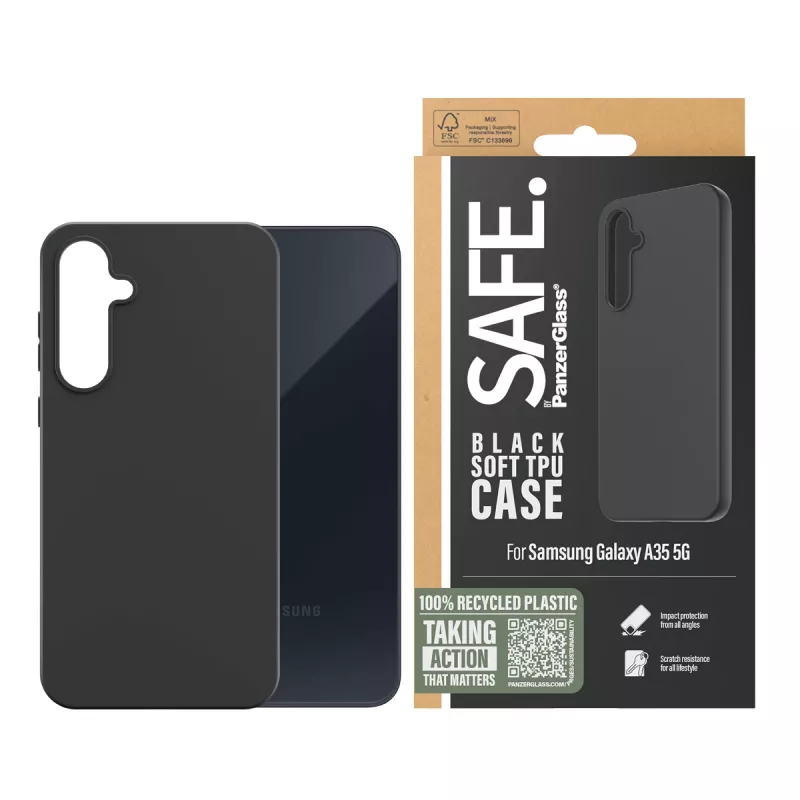 PanzerGlass SAFE. by ® TPU etui Samsung Galaxy A35 5G | Czarny