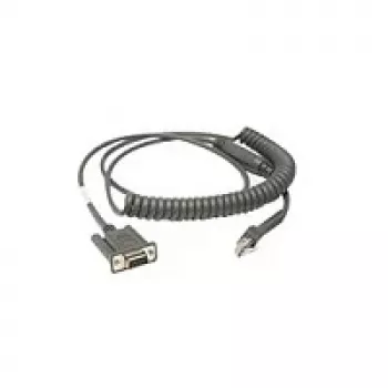 Zebra CBA-R46-C09ZBR kabel szeregowy Czarny 2,8 m RS232 DB9