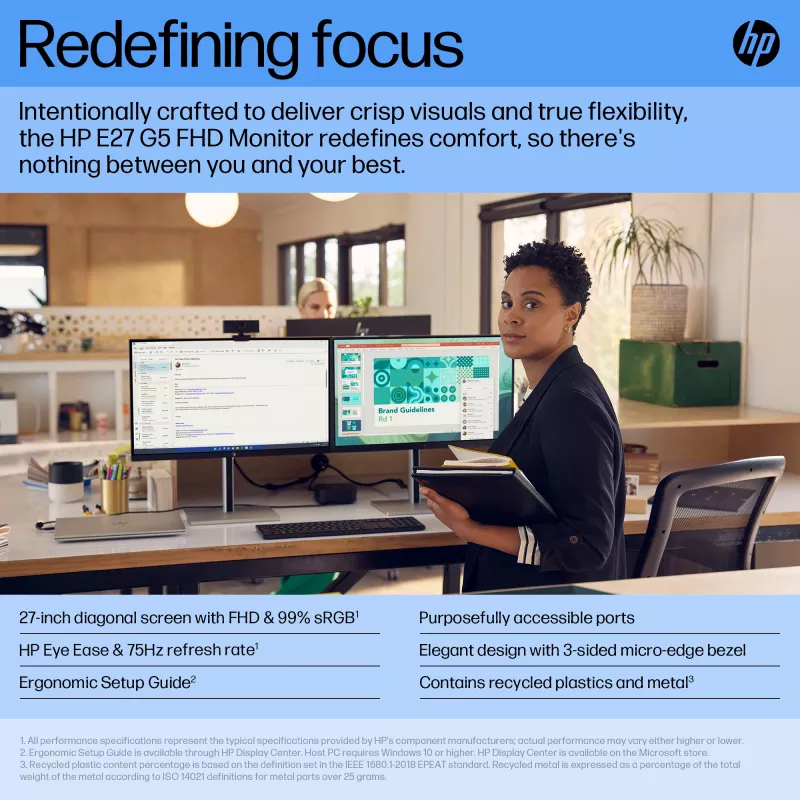 Monitor HP E27 G5 27 cali Full HD LCD 1920 x 1080