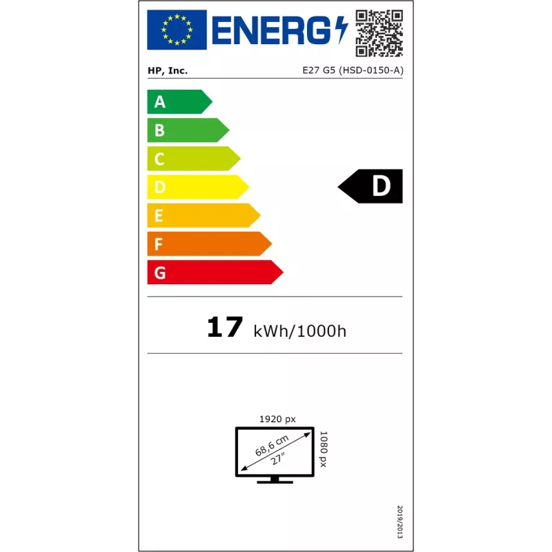 Monitor HP E27 G5 27 cali Full HD 1920 x 1080