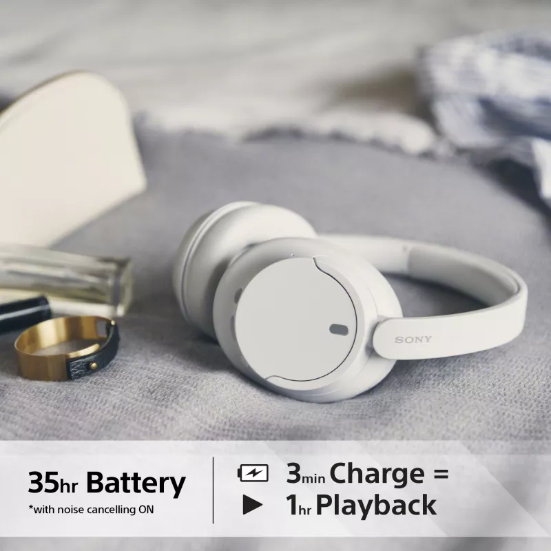 Sony WH-CH720 Zestaw słuchawkowy Przewodowy i bezprzewodowy Nagłowny Połączenia/Muzyka USB Typu C Bluetooth Biały