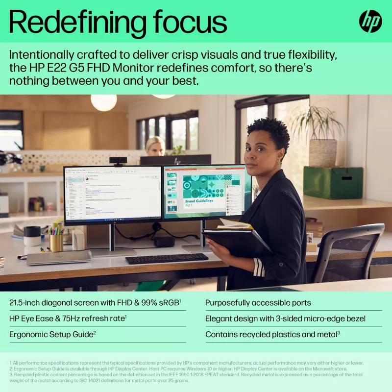 Monitor HP E-Series E22 G5 21.5 cala Full HD LCD 1920x1080