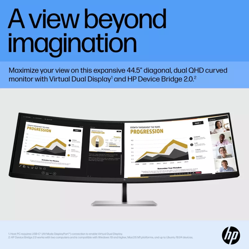 Monitor HP E45c G5 45-calowy zakrzywiony wyświetlacz LCD o rozdzielczości DQHD