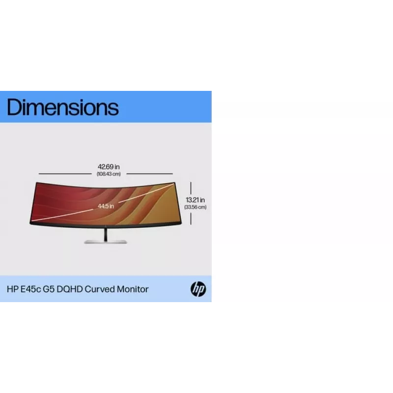 Monitor HP E45c G5 45-calowy zakrzywiony wyświetlacz LCD o rozdzielczości DQHD