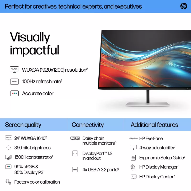 Monitor HP Series 7 Pro 24 cali WUXGA - 724pn PVC Free