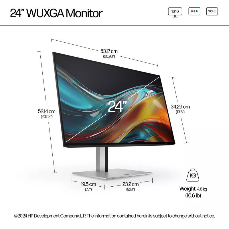 Monitor HP Series 7 Pro 24 cali WUXGA - 724pn PVC Free