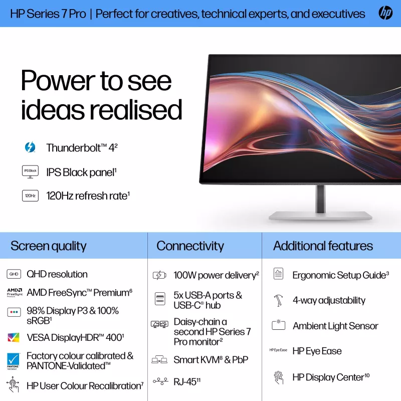 Monitor HP Series 7 Pro 27 cali QHD Thunderbolt 4 2560 x 1440