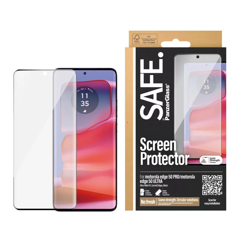 PanzerGlass SAFE. by ® Folia Ochronna Motorola edge 50 Pro | Ultra | Ultra-Wide Fit