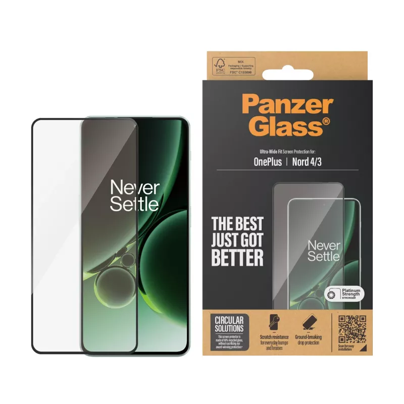 PanzerGlass ® Ochrona ekranu OnePlus Nord 4 | 3 | Ultra-Wide Fit